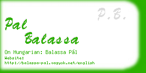 pal balassa business card