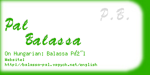 pal balassa business card